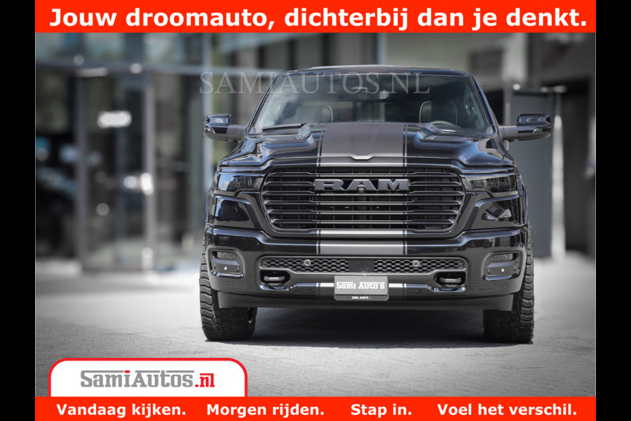 Dodge Ram 1500 Laramie Night | Face Lift | 420Pk 636 Nn | Extra Groot Scherm + Passagiers Scherm | Comfortabele Dubbele Cabine met Royale 5 Zitplaatsen | BPM vrij | Nu Leverbaar uit Voorraad | Voorraad Nr  2220 - 5039
