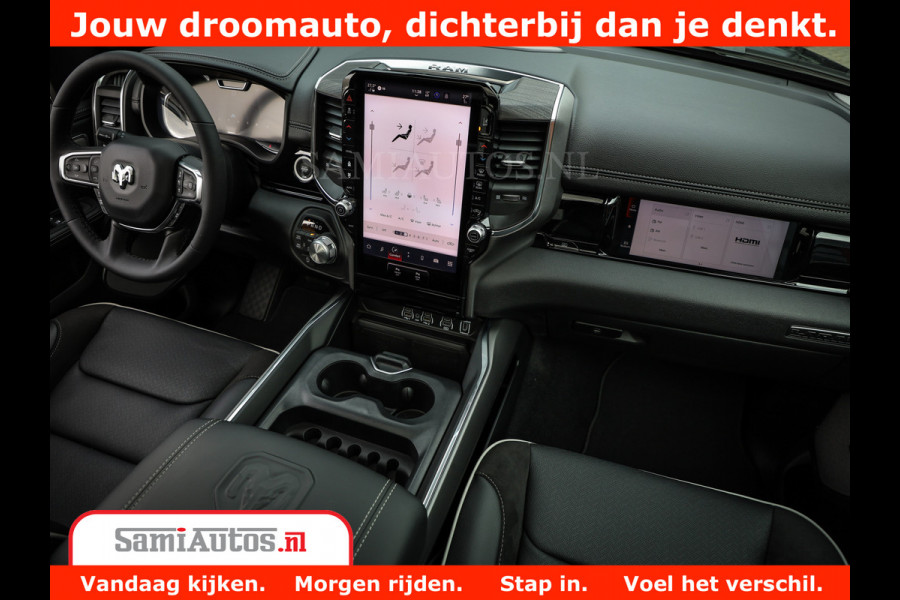 Dodge Ram 1500 Laramie Night | Face Lift | 420Pk 636 Nn | Extra Groot Scherm + Passagiers Scherm | Comfortabele Dubbele Cabine met Royale 5 Zitplaatsen | BPM vrij | Nu Leverbaar uit Voorraad | Voorraad Nr  2220 - 5039