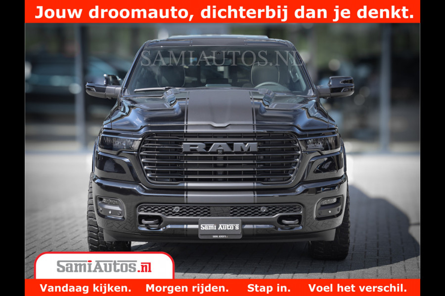 Dodge Ram 1500 Laramie Night | Face Lift | 420Pk 636 Nn | Extra Groot Scherm + Passagiers Scherm | Comfortabele Dubbele Cabine met Royale 5 Zitplaatsen | BPM vrij | Nu Leverbaar uit Voorraad | Voorraad Nr  2220 - 5039
