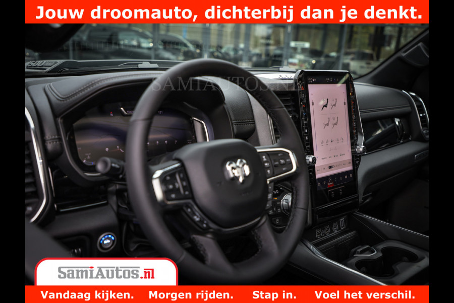 Dodge Ram 1500 Laramie Night | Face Lift | 420Pk 636 Nn | Extra Groot Scherm + Passagiers Scherm | Comfortabele Dubbele Cabine met Royale 5 Zitplaatsen | BPM vrij | Nu Leverbaar uit Voorraad | Voorraad Nr  2220 - 5039