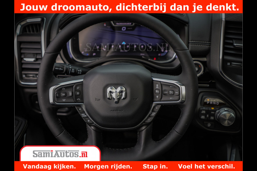Dodge Ram 1500 Laramie Night | Face Lift | 420Pk 636 Nn | Extra Groot Scherm + Passagiers Scherm | Comfortabele Dubbele Cabine met Royale 5 Zitplaatsen | BPM vrij | Nu Leverbaar uit Voorraad | Voorraad Nr  2220 - 5039