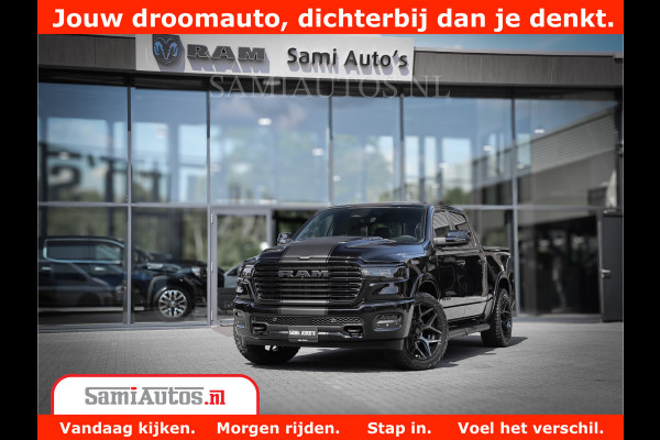 Dodge Ram 1500 Laramie Night | Face Lift | 420Pk 636 Nn | Extra Groot Scherm + Passagiers Scherm | Comfortabele Dubbele Cabine met Royale 5 Zitplaatsen | BPM vrij | Nu Leverbaar uit Voorraad | Voorraad Nr  2220 - 5039