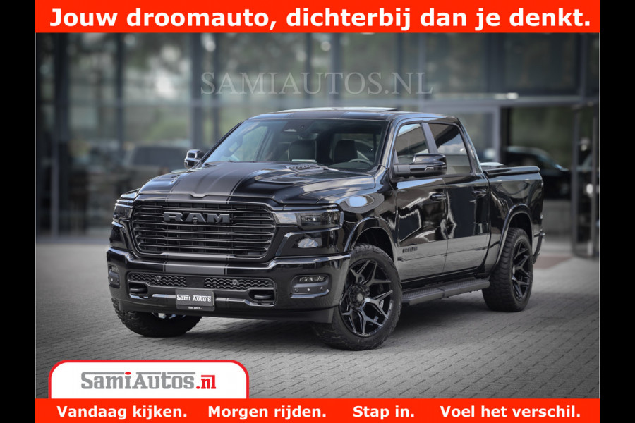 Dodge Ram 1500 Laramie Night | Face Lift | 420Pk 636 Nn | Extra Groot Scherm + Passagiers Scherm | Comfortabele Dubbele Cabine met Royale 5 Zitplaatsen | BPM vrij | Nu Leverbaar uit Voorraad | Voorraad Nr  2220 - 5039