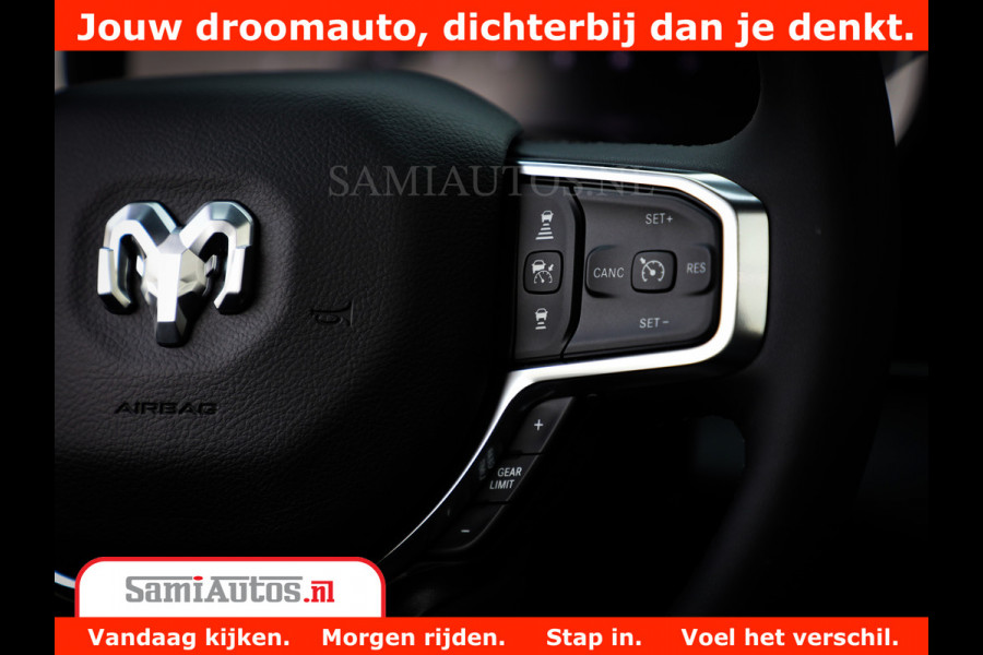 Dodge Ram 1500 Laramie Night | Face Lift | 420Pk 636 Nn | Extra Groot Scherm + Passagiers Scherm | Comfortabele Dubbele Cabine met Royale 5 Zitplaatsen | BPM vrij | Nu Leverbaar uit Voorraad | Voorraad Nr  2220 - 5039