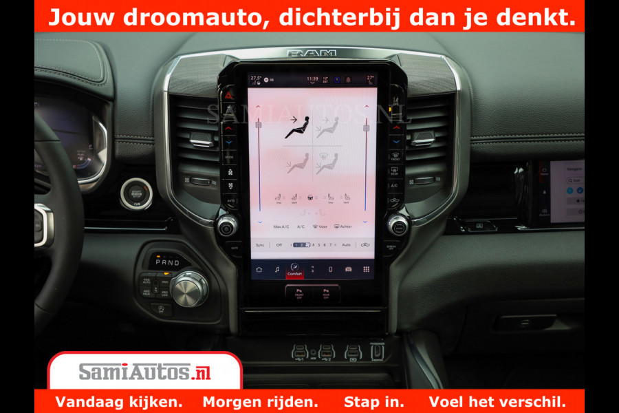 Dodge Ram 1500 Laramie Night | Face Lift | 420Pk 636 Nn | Extra Groot Scherm + Passagiers Scherm | Comfortabele Dubbele Cabine met Royale 5 Zitplaatsen | BPM vrij | Nu Leverbaar uit Voorraad | Voorraad Nr  2220 - 5039
