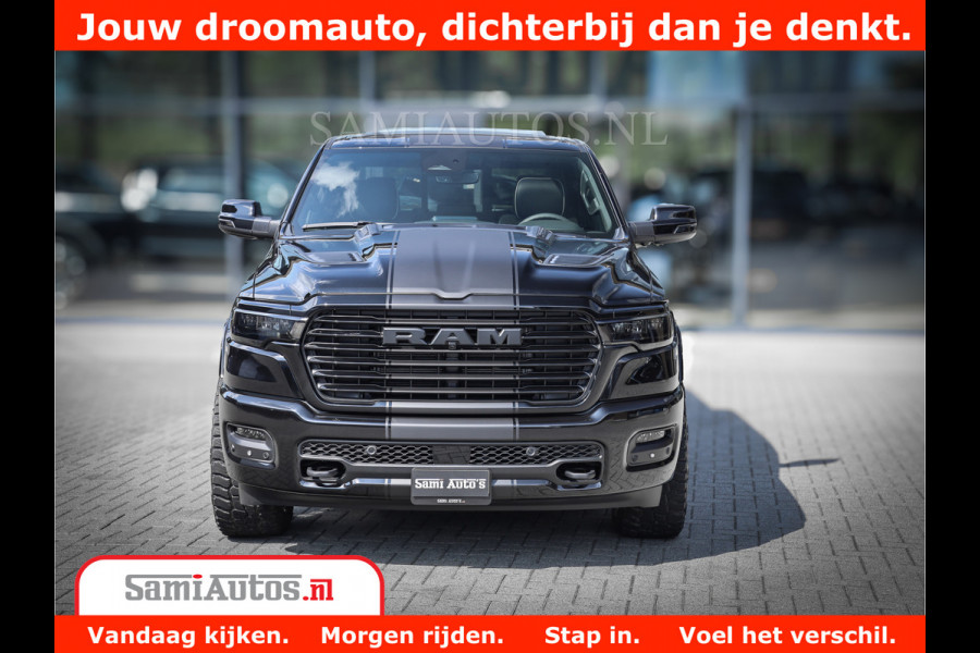 Dodge Ram 1500 Laramie Night | Face Lift | 420Pk 636 Nn | Extra Groot Scherm + Passagiers Scherm | Comfortabele Dubbele Cabine met Royale 5 Zitplaatsen | BPM vrij | Nu Leverbaar uit Voorraad | Voorraad Nr  2220 - 5039