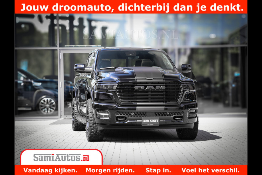 Dodge Ram 1500 Laramie Night | Face Lift | 420Pk 636 Nn | Extra Groot Scherm + Passagiers Scherm | Comfortabele Dubbele Cabine met Royale 5 Zitplaatsen | BPM vrij | Nu Leverbaar uit Voorraad | Voorraad Nr  2220 - 5039