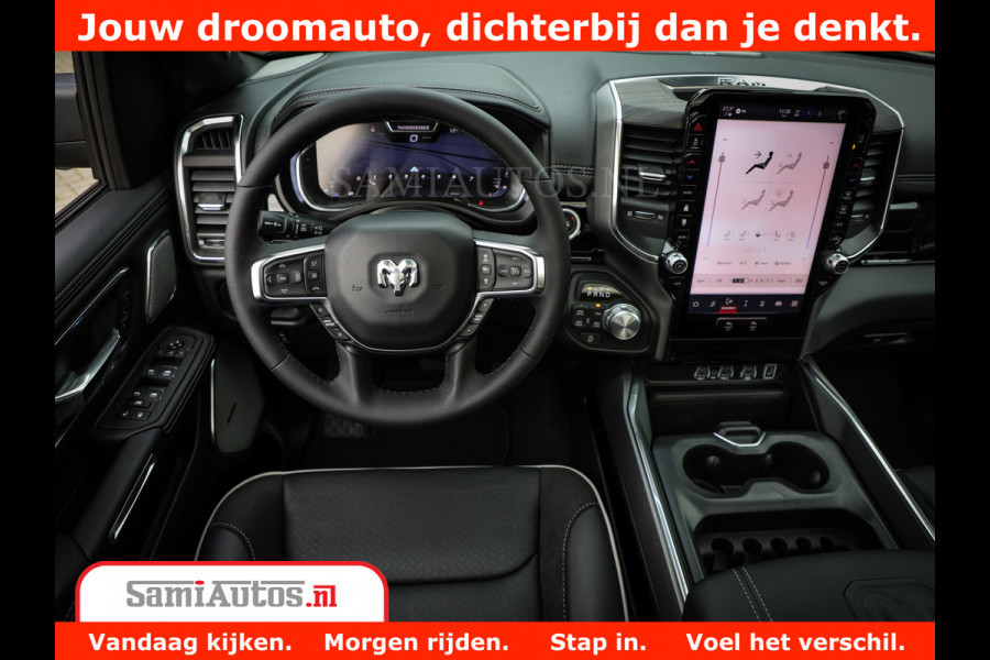 Dodge Ram 1500 Laramie Night | Face Lift | 420Pk 636 Nn | Extra Groot Scherm + Passagiers Scherm | Comfortabele Dubbele Cabine met Royale 5 Zitplaatsen | BPM vrij | Nu Leverbaar uit Voorraad | Voorraad Nr  2220 - 5039