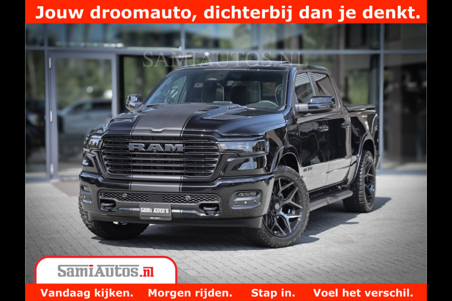Dodge Ram 1500 Laramie Night | Face Lift | 420Pk 636 Nn | Extra Groot Scherm + Passagiers Scherm | Comfortabele Dubbele Cabine met Royale 5 Zitplaatsen | BPM vrij | Nu Leverbaar uit Voorraad | Voorraad Nr  2220 - 5039