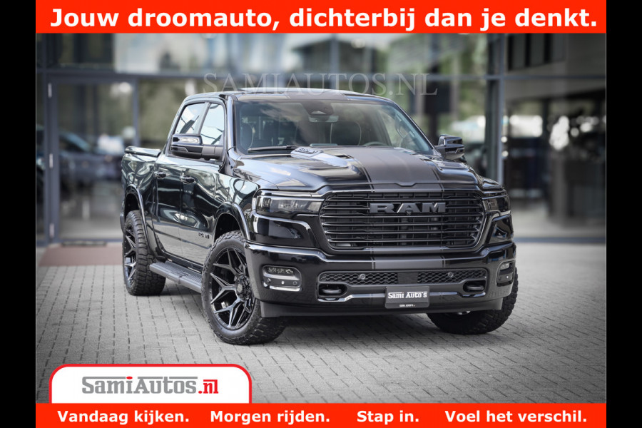 Dodge Ram 1500 Laramie Night | Face Lift | 420Pk 636 Nn | Extra Groot Scherm + Passagiers Scherm | Comfortabele Dubbele Cabine met Royale 5 Zitplaatsen | BPM vrij | Nu Leverbaar uit Voorraad | Voorraad Nr  2220 - 5039