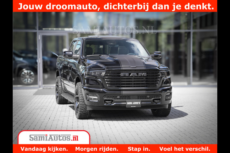 Dodge Ram 1500 Laramie Night | Face Lift | 420Pk 636 Nn | Extra Groot Scherm + Passagiers Scherm | Comfortabele Dubbele Cabine met Royale 5 Zitplaatsen | BPM vrij | Nu Leverbaar uit Voorraad | Voorraad Nr  2220 - 5039