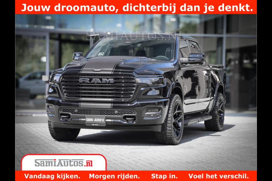 Dodge Ram 1500 Laramie Night | Face Lift | 420Pk 636 Nn | Extra Groot Scherm + Passagiers Scherm | Comfortabele Dubbele Cabine met Royale 5 Zitplaatsen | BPM vrij | Nu Leverbaar uit Voorraad | Voorraad Nr  2220 - 5039