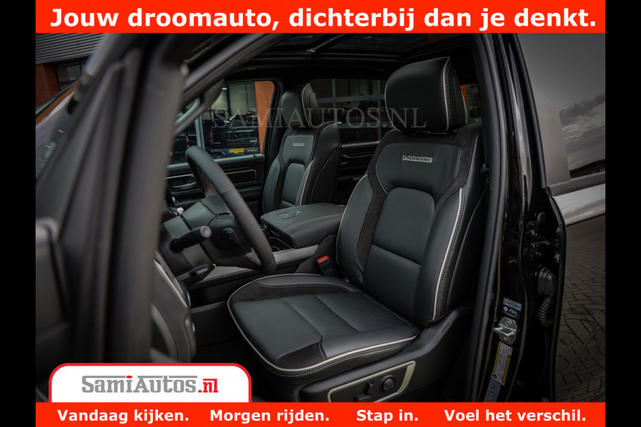 Dodge Ram 1500 Laramie Night | Face Lift | 420Pk 636 Nn | Extra Groot Scherm + Passagiers Scherm | Comfortabele Dubbele Cabine met Royale 5 Zitplaatsen | BPM vrij | Nu Leverbaar uit Voorraad | Voorraad Nr  2220 - 5039