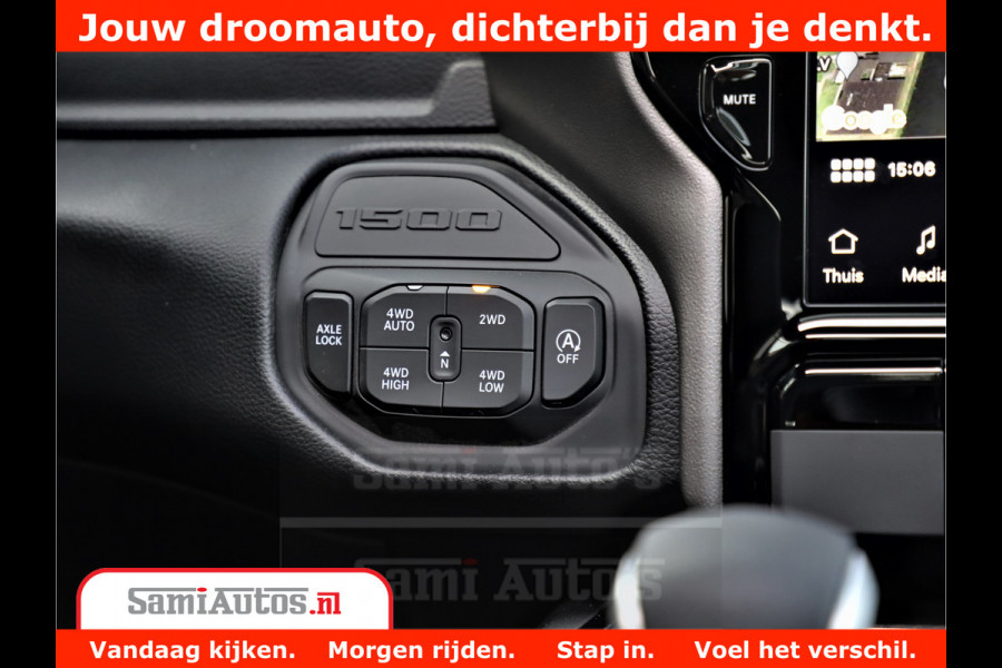 Dodge Ram 1500 GT EDITION | 5.7 V8 HEMI | VIRTUAL COCKPIT | HEAD-UP | ADAPTIVE CRUISE | 360 CAMERA | TRX PACK | Comfortabele Dubbele Cabine met Royale 5 Zitplaatsen | BPM vrij BPM vrij | Nu Leverbaar uit Voorraad | Voorraad Nr 2436