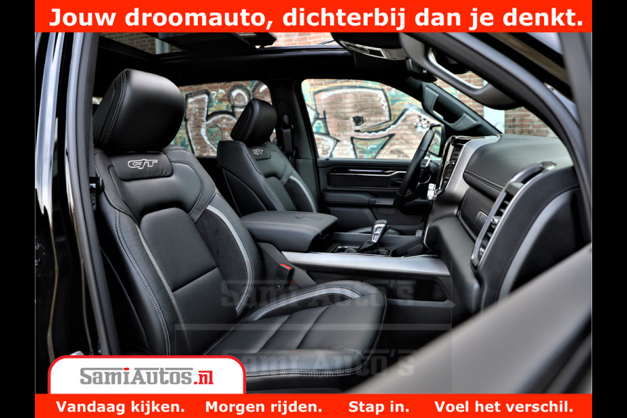 Dodge Ram 1500 GT EDITION | 5.7 V8 HEMI | VIRTUAL COCKPIT | HEAD-UP | ADAPTIVE CRUISE | 360 CAMERA | TRX PACK | Comfortabele Dubbele Cabine met Royale 5 Zitplaatsen | BPM vrij BPM vrij | Nu Leverbaar uit Voorraad | Voorraad Nr 2436