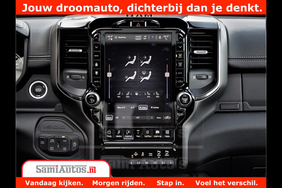 Dodge Ram 1500 GT EDITION | 5.7 V8 HEMI | VIRTUAL COCKPIT | HEAD-UP | ADAPTIVE CRUISE | 360 CAMERA | TRX PACK | Comfortabele Dubbele Cabine met Royale 5 Zitplaatsen | BPM vrij BPM vrij | Nu Leverbaar uit Voorraad | Voorraad Nr 2436