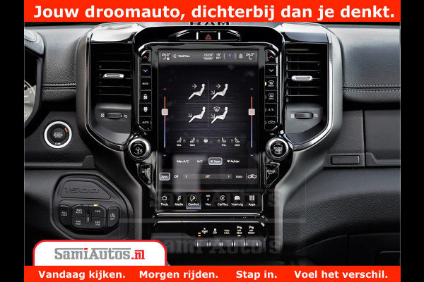 Dodge Ram 1500 GT EDITION | 5.7 V8 HEMI | VIRTUAL COCKPIT | HEAD-UP | ADAPTIVE CRUISE | 360 CAMERA | TRX PACK | Comfortabele Dubbele Cabine met Royale 5 Zitplaatsen | BPM vrij BPM vrij | Nu Leverbaar uit Voorraad | Voorraad Nr 2436