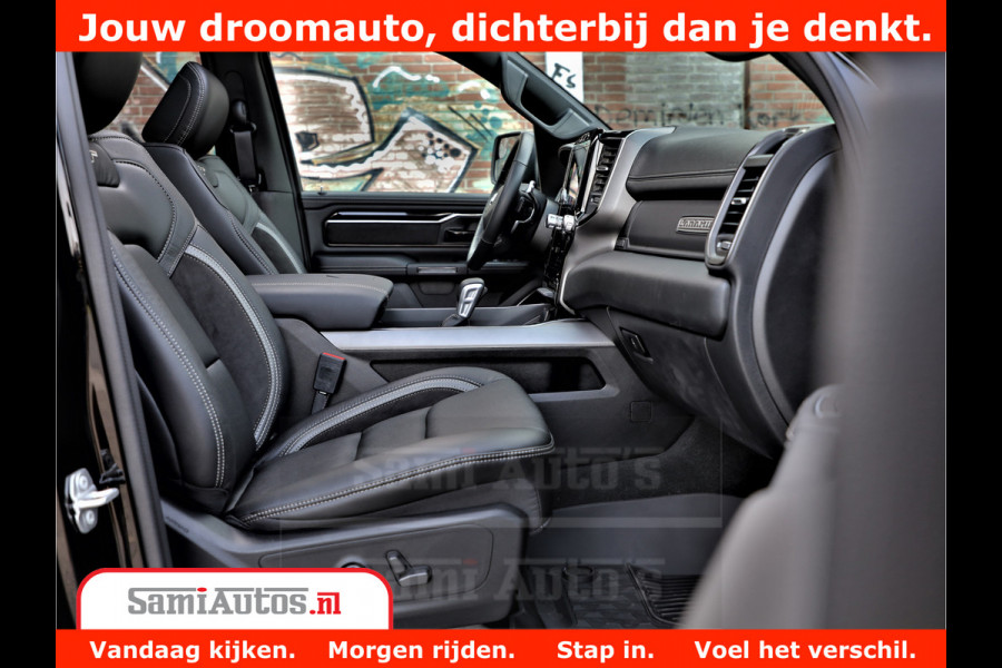 Dodge Ram 1500 GT EDITION | 5.7 V8 HEMI | VIRTUAL COCKPIT | HEAD-UP | ADAPTIVE CRUISE | 360 CAMERA | TRX PACK | Comfortabele Dubbele Cabine met Royale 5 Zitplaatsen | BPM vrij BPM vrij | Nu Leverbaar uit Voorraad | Voorraad Nr 2436