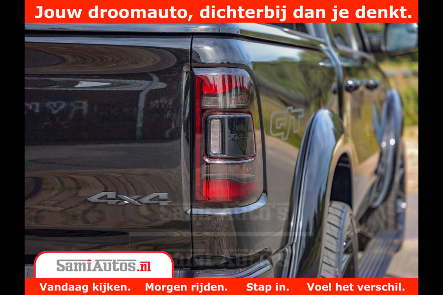 Dodge Ram 1500 GT EDITION | 5.7 V8 HEMI | VIRTUAL COCKPIT | HEAD-UP | ADAPTIVE CRUISE | 360 CAMERA | TRX PACK | Comfortabele Dubbele Cabine met Royale 5 Zitplaatsen | BPM vrij BPM vrij | Nu Leverbaar uit Voorraad | Voorraad Nr 2436