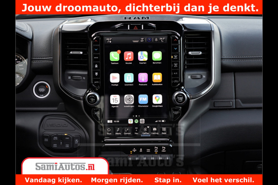 Dodge Ram 1500 GT EDITION | 5.7 V8 HEMI | VIRTUAL COCKPIT | HEAD-UP | ADAPTIVE CRUISE | 360 CAMERA | TRX PACK | Comfortabele Dubbele Cabine met Royale 5 Zitplaatsen | BPM vrij BPM vrij | Nu Leverbaar uit Voorraad | Voorraad Nr 2436