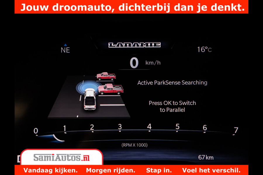 Dodge Ram 1500 GT EDITION | 5.7 V8 HEMI | VIRTUAL COCKPIT | HEAD-UP | ADAPTIVE CRUISE | 360 CAMERA | TRX PACK | Comfortabele Dubbele Cabine met Royale 5 Zitplaatsen | BPM vrij BPM vrij | Nu Leverbaar uit Voorraad | Voorraad Nr 2436