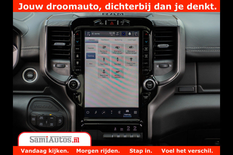 Dodge Ram 1500 GT EDITION | 5.7 V8 HEMI | VIRTUAL COCKPIT | HEAD-UP | ADAPTIVE CRUISE | 360 CAMERA | TRX PACK | Comfortabele Dubbele Cabine met Royale 5 Zitplaatsen | BPM vrij BPM vrij | Nu Leverbaar uit Voorraad | Voorraad Nr 2436