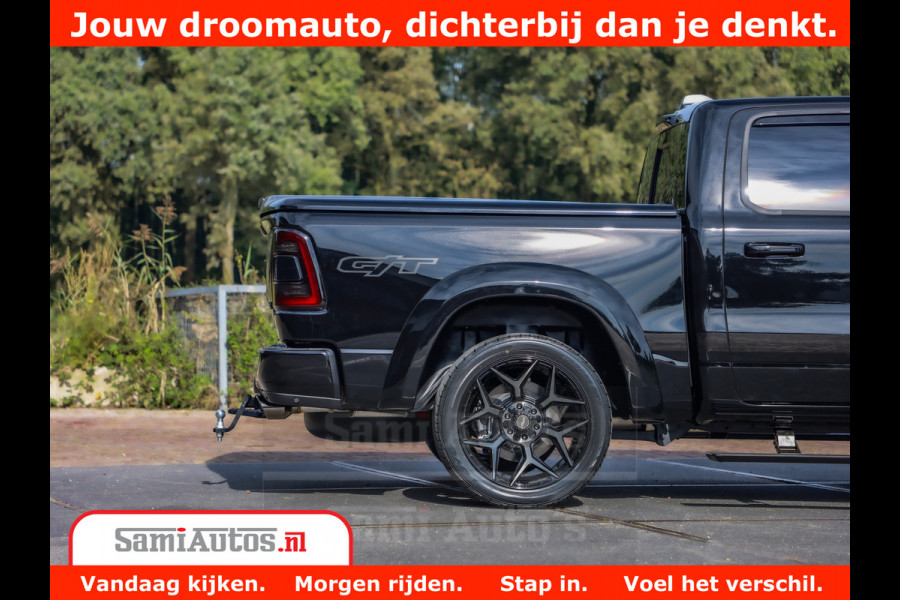 Dodge Ram 1500 GT EDITION | 5.7 V8 HEMI | VIRTUAL COCKPIT | HEAD-UP | ADAPTIVE CRUISE | 360 CAMERA | TRX PACK | Comfortabele Dubbele Cabine met Royale 5 Zitplaatsen | BPM vrij BPM vrij | Nu Leverbaar uit Voorraad | Voorraad Nr 2436