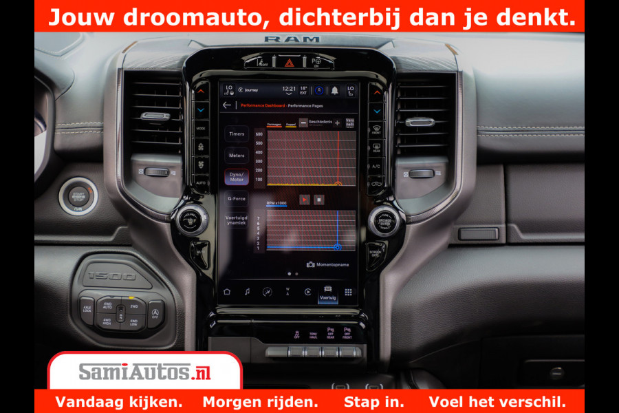 Dodge Ram 1500 GT EDITION | 5.7 V8 HEMI | VIRTUAL COCKPIT | HEAD-UP | ADAPTIVE CRUISE | 360 CAMERA | TRX PACK | Comfortabele Dubbele Cabine met Royale 5 Zitplaatsen | BPM vrij BPM vrij | Nu Leverbaar uit Voorraad | Voorraad Nr 2436