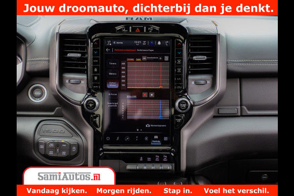 Dodge Ram 1500 GT EDITION | 5.7 V8 HEMI | VIRTUAL COCKPIT | HEAD-UP | ADAPTIVE CRUISE | 360 CAMERA | TRX PACK | Comfortabele Dubbele Cabine met Royale 5 Zitplaatsen | BPM vrij BPM vrij | Nu Leverbaar uit Voorraad | Voorraad Nr 2436