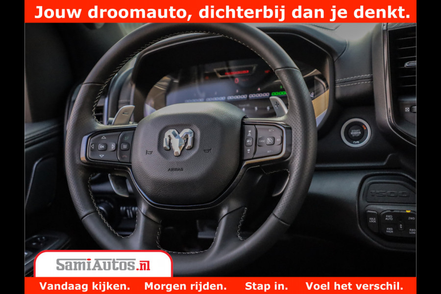 Dodge Ram 1500 GT EDITION | 5.7 V8 HEMI | VIRTUAL COCKPIT | HEAD-UP | ADAPTIVE CRUISE | 360 CAMERA | TRX PACK | Comfortabele Dubbele Cabine met Royale 5 Zitplaatsen | BPM vrij BPM vrij | Nu Leverbaar uit Voorraad | Voorraad Nr 2436