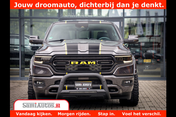 Dodge Ram 1500 LIMITED CUSTOM | FULL OPTION | LUCHT REMSYSTEEM | LUCHT VERING | 360 CAM | 200L LPG | PANORAMA | 4X4 V8 5.7 | 3500KG | MEMORY | WIDE BODYKIT | AMBILIGHT | MICKEY THOMPSON BANDEN |