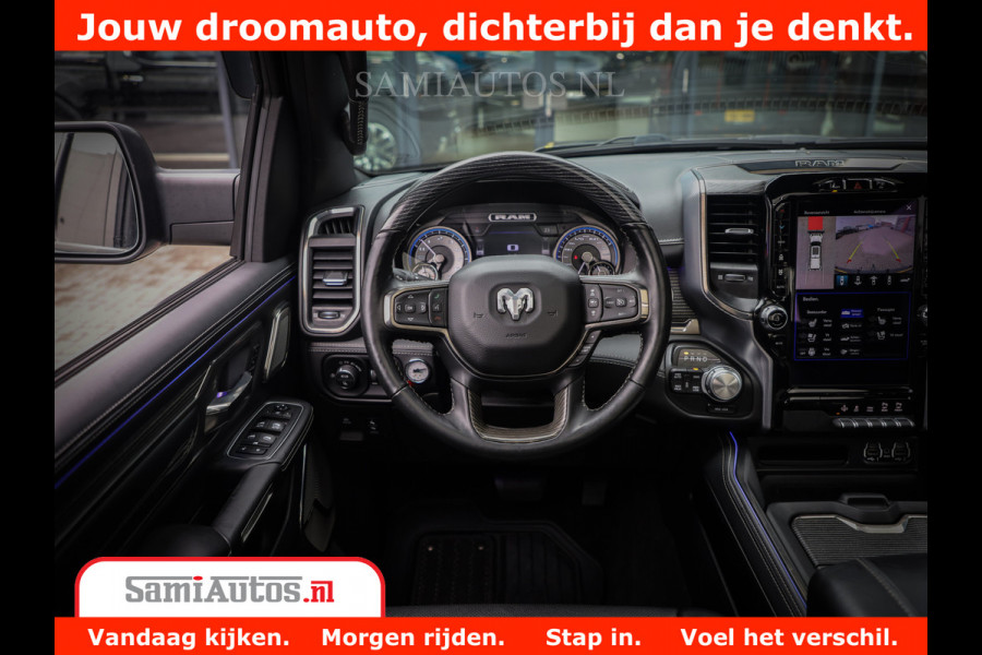 Dodge Ram 1500 LIMITED CUSTOM | FULL OPTION | LUCHT REMSYSTEEM | LUCHT VERING | 360 CAM | 200L LPG | PANORAMA | 4X4 V8 5.7 | 3500KG | MEMORY | WIDE BODYKIT | AMBILIGHT | MICKEY THOMPSON BANDEN |