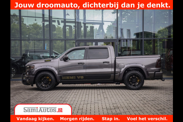 Dodge Ram 1500 LIMITED CUSTOM | FULL OPTION | LUCHT REMSYSTEEM | LUCHT VERING | 360 CAM | 200L LPG | PANORAMA | 4X4 V8 5.7 | 3500KG | MEMORY | WIDE BODYKIT | AMBILIGHT | MICKEY THOMPSON BANDEN |