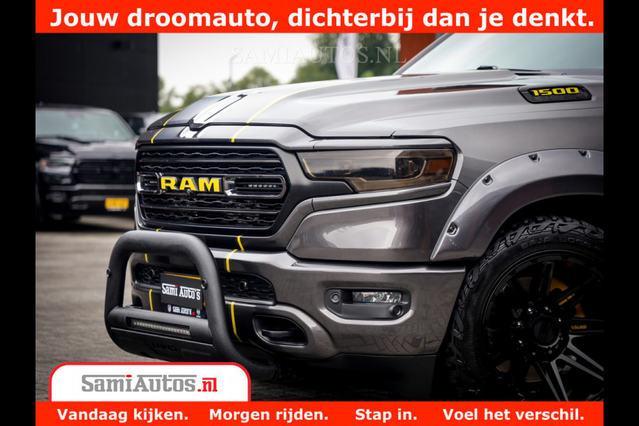 Dodge Ram 1500 LIMITED CUSTOM | FULL OPTION | LUCHT REMSYSTEEM | LUCHT VERING | 360 CAM | 200L LPG | PANORAMA | 4X4 V8 5.7 | 3500KG | MEMORY | WIDE BODYKIT | AMBILIGHT | MICKEY THOMPSON BANDEN |