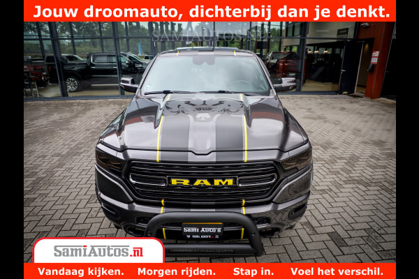 Dodge Ram 1500 LIMITED CUSTOM | FULL OPTION | LUCHT REMSYSTEEM | LUCHT VERING | 360 CAM | 200L LPG | PANORAMA | 4X4 V8 5.7 | 3500KG | MEMORY | WIDE BODYKIT | AMBILIGHT | MICKEY THOMPSON BANDEN |