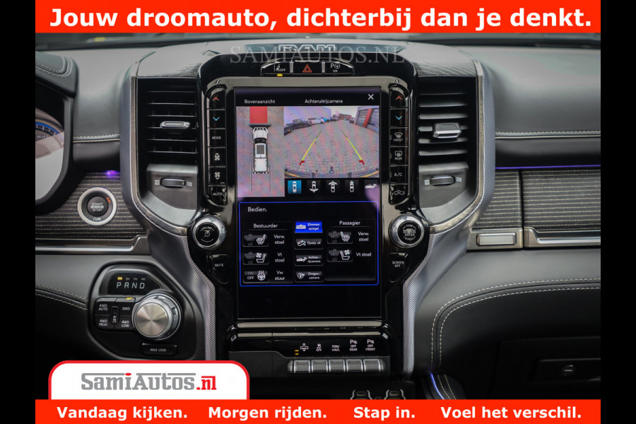 Dodge Ram 1500 LIMITED CUSTOM | FULL OPTION | LUCHT REMSYSTEEM | LUCHT VERING | 360 CAM | 200L LPG | PANORAMA | 4X4 V8 5.7 | 3500KG | MEMORY | WIDE BODYKIT | AMBILIGHT | MICKEY THOMPSON BANDEN |