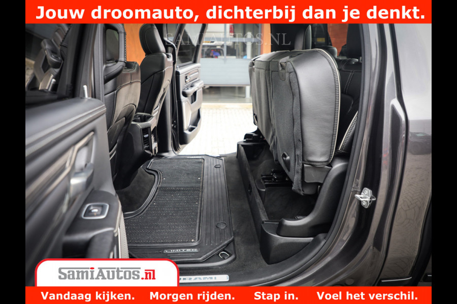 Dodge Ram 1500 LIMITED CUSTOM | FULL OPTION | LUCHT REMSYSTEEM | LUCHT VERING | 360 CAM | 200L LPG | PANORAMA | 4X4 V8 5.7 | 3500KG | MEMORY | WIDE BODYKIT | AMBILIGHT | MICKEY THOMPSON BANDEN |