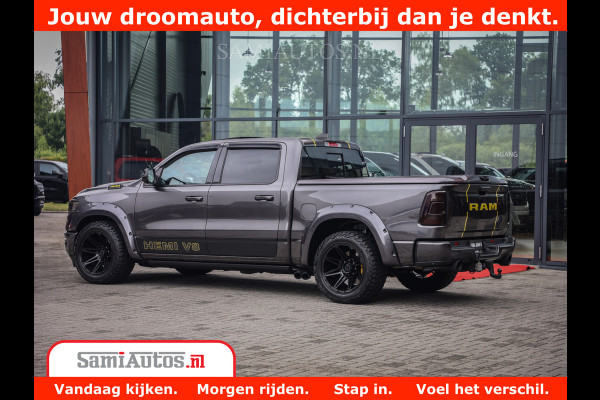 Dodge Ram 1500 LIMITED CUSTOM | FULL OPTION | LUCHT REMSYSTEEM | LUCHT VERING | 360 CAM | 200L LPG | PANORAMA | 4X4 V8 5.7 | 3500KG | MEMORY | WIDE BODYKIT | AMBILIGHT | MICKEY THOMPSON BANDEN |