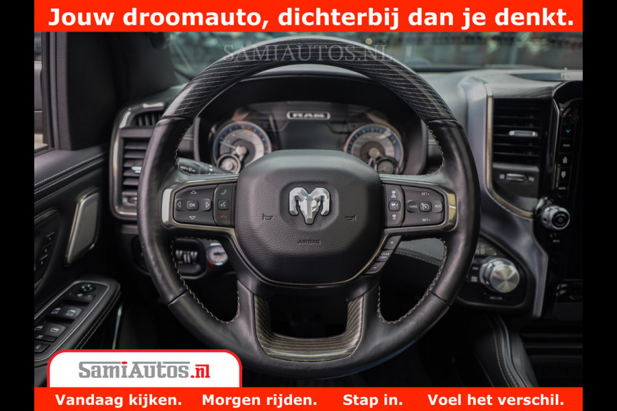 Dodge Ram 1500 LIMITED CUSTOM | FULL OPTION | LUCHT REMSYSTEEM | LUCHT VERING | 360 CAM | 200L LPG | PANORAMA | 4X4 V8 5.7 | 3500KG | MEMORY | WIDE BODYKIT | AMBILIGHT | MICKEY THOMPSON BANDEN |