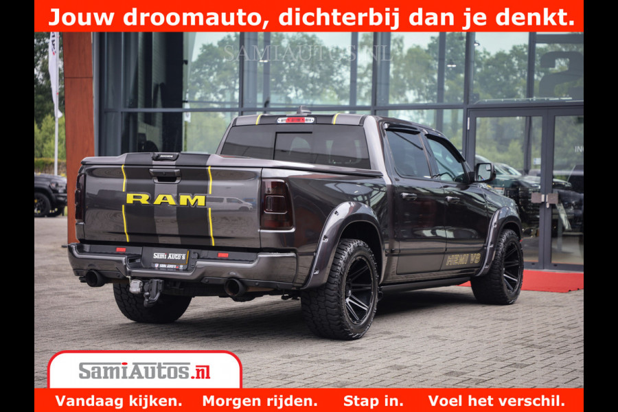 Dodge Ram 1500 LIMITED CUSTOM | FULL OPTION | LUCHT REMSYSTEEM | LUCHT VERING | 360 CAM | 200L LPG | PANORAMA | 4X4 V8 5.7 | 3500KG | MEMORY | WIDE BODYKIT | AMBILIGHT | MICKEY THOMPSON BANDEN |