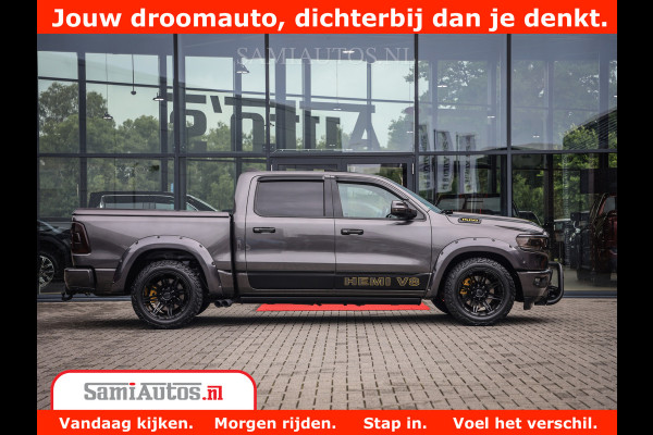 Dodge Ram 1500 LIMITED CUSTOM | FULL OPTION | LUCHT REMSYSTEEM | LUCHT VERING | 360 CAM | 200L LPG | PANORAMA | 4X4 V8 5.7 | 3500KG | MEMORY | WIDE BODYKIT | AMBILIGHT | MICKEY THOMPSON BANDEN |