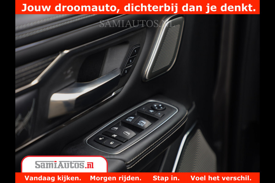 Dodge Ram 1500 LIMITED CUSTOM | FULL OPTION | LUCHT REMSYSTEEM | LUCHT VERING | 360 CAM | 200L LPG | PANORAMA | 4X4 V8 5.7 | 3500KG | MEMORY | WIDE BODYKIT | AMBILIGHT | MICKEY THOMPSON BANDEN |