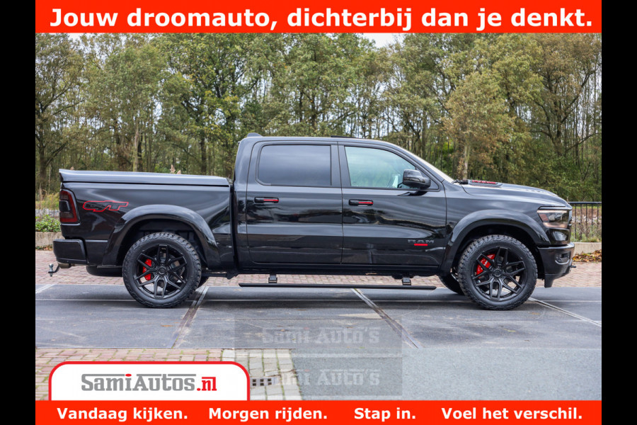 Dodge Ram 1500 GT EDITION | 5.7 HEMI V8 402PK | VIRTUAL COCKPIT | HEAD-UP | ADAPTIVE CRUISE | 360 CAMERA | TRX PACK | VOLLE UITVOERING Comfortabele Dubbele Cabine met Royale 5 Zitplaatsen | BPM vrij | Nu Leverbaar uit Voorraad | Voorraad Nr 2435
