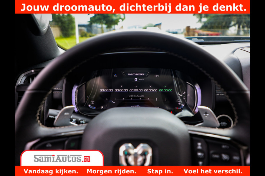 Dodge Ram 1500 GT EDITION | TRX PACK | VIRTUAL COCKPIT | HEAD-UP | ADAPTIVE CRUISE | 360 CAMERA | 5.7 HEMI V8 402PK | 4X4 | Comfortabele Dubbele Cabine met Royale 5 Zitplaatsen | BPM vrij | Nu Leverbaar uit Voorraad | Voorraad Nr 2437