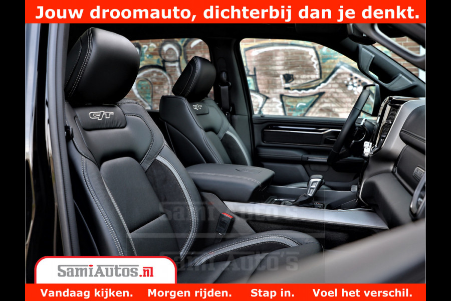 Dodge Ram 1500 GT EDITION | TRX PACK | VIRTUAL COCKPIT | HEAD-UP | ADAPTIVE CRUISE | 360 CAMERA | 5.7 HEMI V8 402PK | 4X4 | Comfortabele Dubbele Cabine met Royale 5 Zitplaatsen | BPM vrij | Nu Leverbaar uit Voorraad | Voorraad Nr 2437