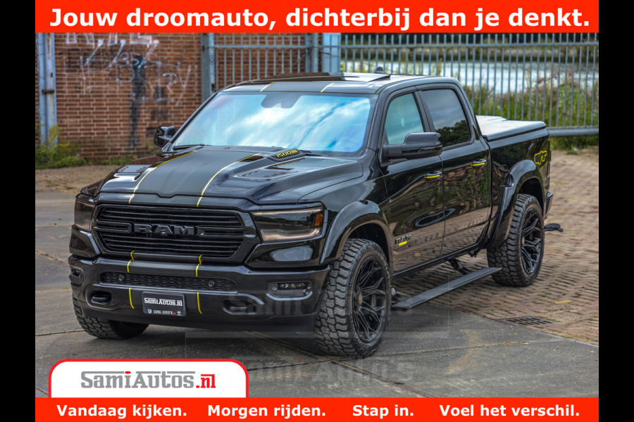 Dodge Ram 1500 GT EDITION | TRX PACK | VIRTUAL COCKPIT | HEAD-UP | ADAPTIVE CRUISE | 360 CAMERA | 5.7 HEMI V8 402PK | 4X4 | Comfortabele Dubbele Cabine met Royale 5 Zitplaatsen | BPM vrij | Nu Leverbaar uit Voorraad | Voorraad Nr 2437