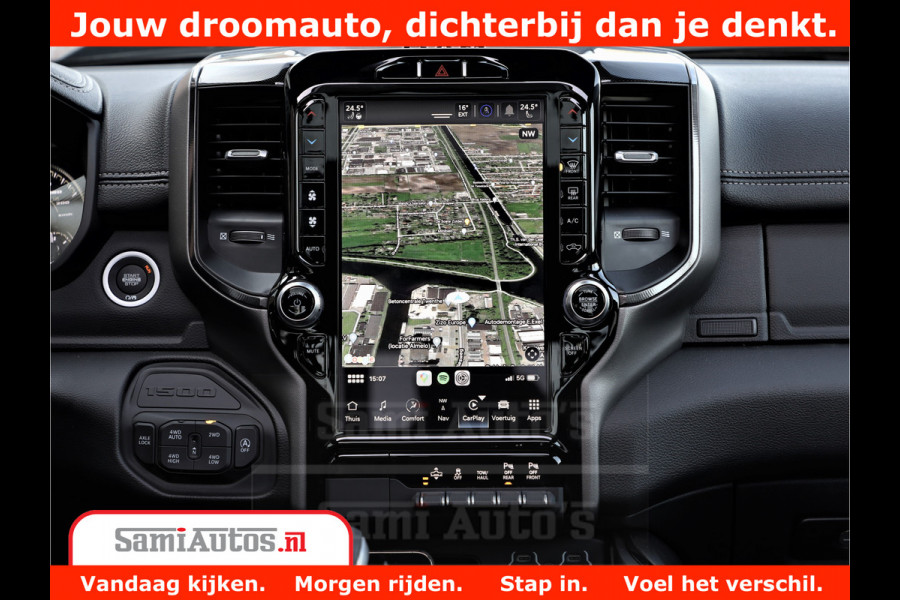 Dodge Ram 1500 GT EDITION | TRX PACK | VIRTUAL COCKPIT | HEAD-UP | ADAPTIVE CRUISE | 360 CAMERA | 5.7 HEMI V8 402PK | 4X4 | Comfortabele Dubbele Cabine met Royale 5 Zitplaatsen | BPM vrij | Nu Leverbaar uit Voorraad | Voorraad Nr 2437