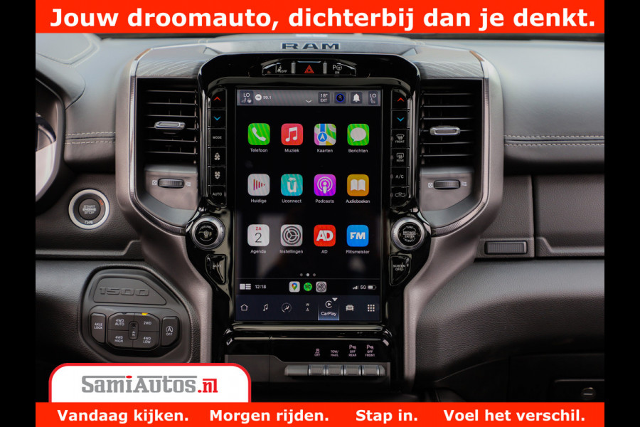 Dodge Ram 1500 GT EDITION | TRX PACK | VIRTUAL COCKPIT | HEAD-UP | ADAPTIVE CRUISE | 360 CAMERA | 5.7 HEMI V8 402PK | 4X4 | Comfortabele Dubbele Cabine met Royale 5 Zitplaatsen | BPM vrij | Nu Leverbaar uit Voorraad | Voorraad Nr 2437