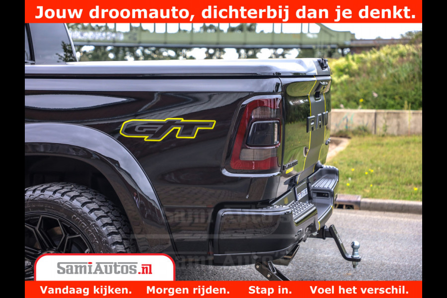 Dodge Ram 1500 GT EDITION | TRX PACK | VIRTUAL COCKPIT | HEAD-UP | ADAPTIVE CRUISE | 360 CAMERA | 5.7 HEMI V8 402PK | 4X4 | Comfortabele Dubbele Cabine met Royale 5 Zitplaatsen | BPM vrij | Nu Leverbaar uit Voorraad | Voorraad Nr 2437