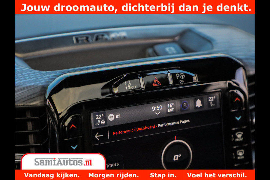 Dodge Ram 1500 GT EDITION | TRX PACK | VIRTUAL COCKPIT | HEAD-UP | ADAPTIVE CRUISE | 360 CAMERA | 5.7 HEMI V8 402PK | 4X4 | Comfortabele Dubbele Cabine met Royale 5 Zitplaatsen | BPM vrij | Nu Leverbaar uit Voorraad | Voorraad Nr 2437
